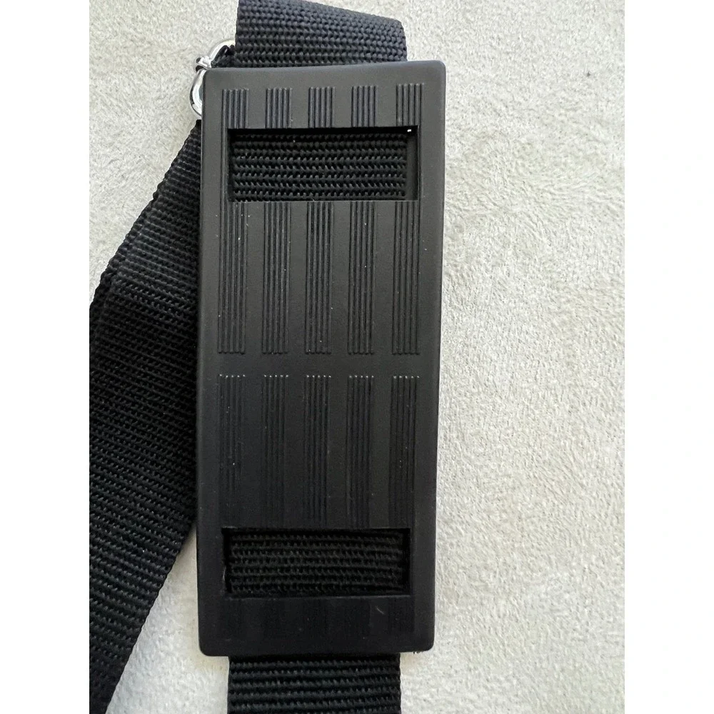 Adjustable Black Nylon Replacement Shoulder Strap with Metal Swivel Snap Hooks